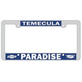 Custom Silk Screen Chrome Plated Plastic License Plate Frames